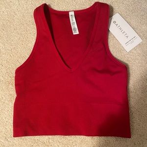 Athleta red workout top